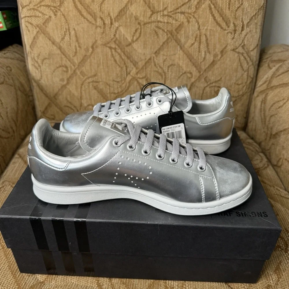 Raf Simons x Stan Smith 'Silver Metallic' AQ2643‎ - Size 9 VNDS!